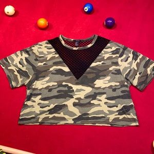 Army crop top
